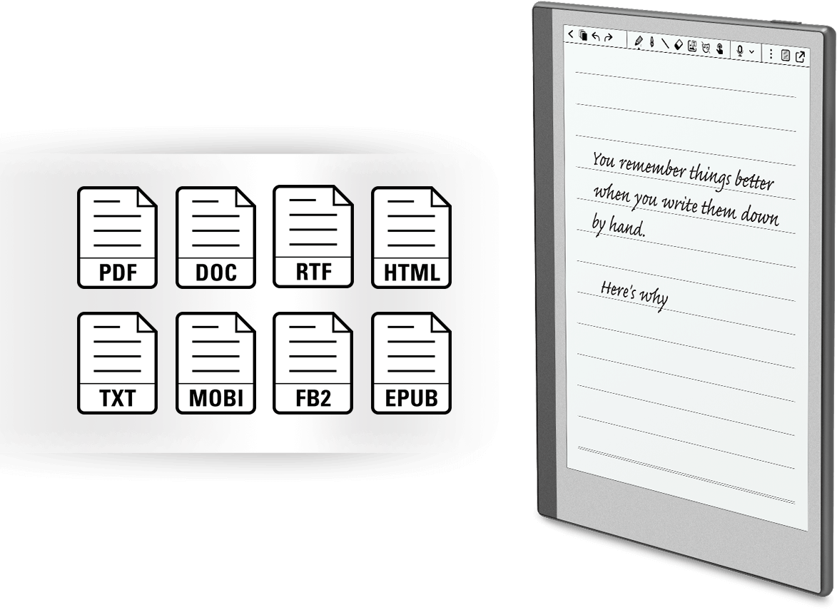 paperless notebook Supports Various E-Book Formats