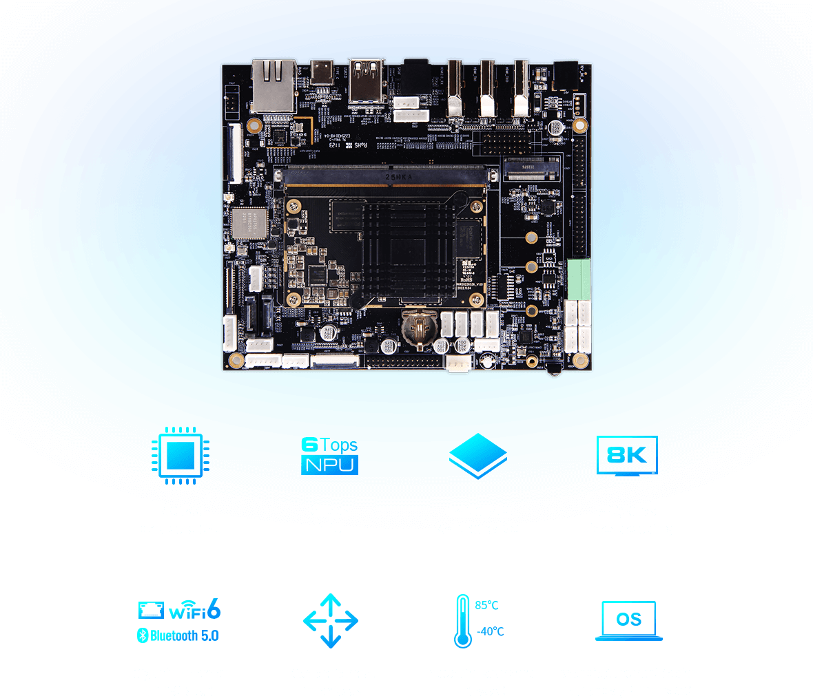 DB3588 AI development board features Rockchip RK3588 octa-core CPU