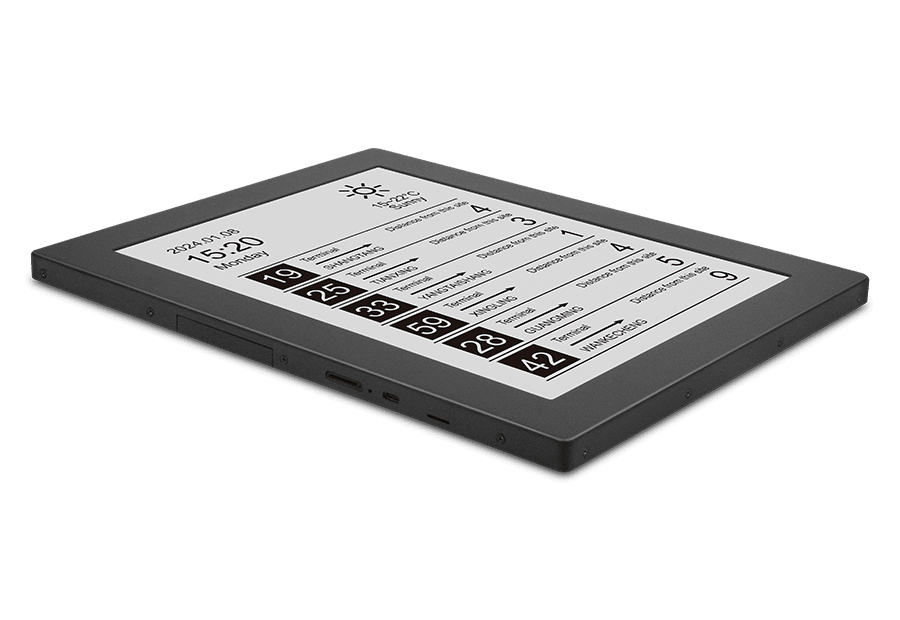 13.3" Waterproof EInk EPaper Display Solution for Bus Sign Geniatech